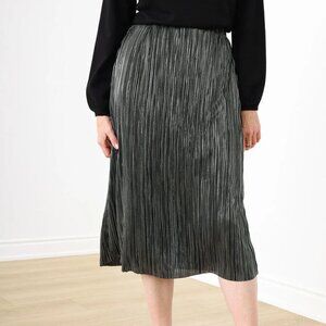 Ricki's Metallic Pleated midi skirt - NWT